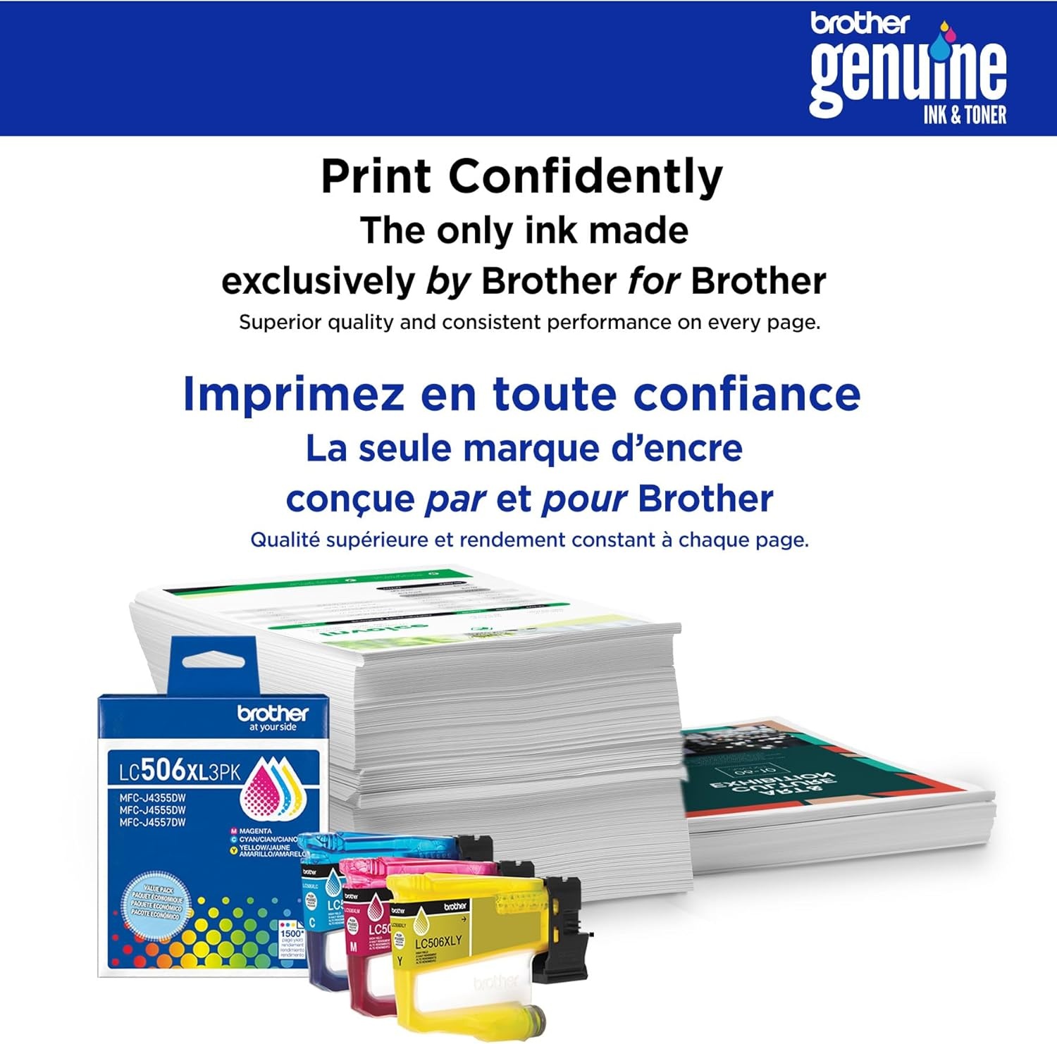 image:imageBrother Genuine LC506BK Standard Yield Black Ink Cartridge for use INKvestment 4355 4555 and 4557 PrintersCyan