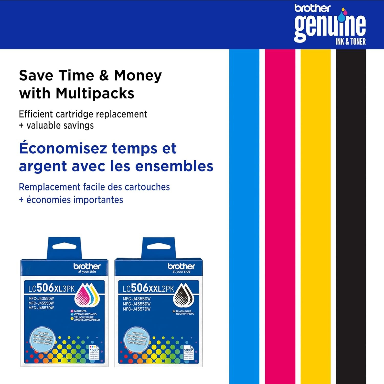 image:imageBrother Genuine LC506BK Standard Yield Black Ink Cartridge for use INKvestment 4355 4555 and 4557 PrintersCyan