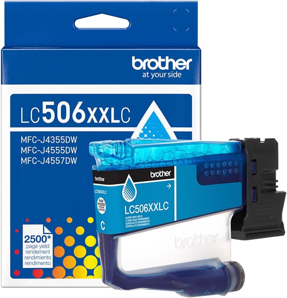 image:imageBrother Genuine LC506BK Standard Yield Black Ink Cartridge for use INKvestment 4355 4555 and 4557 PrintersCyan