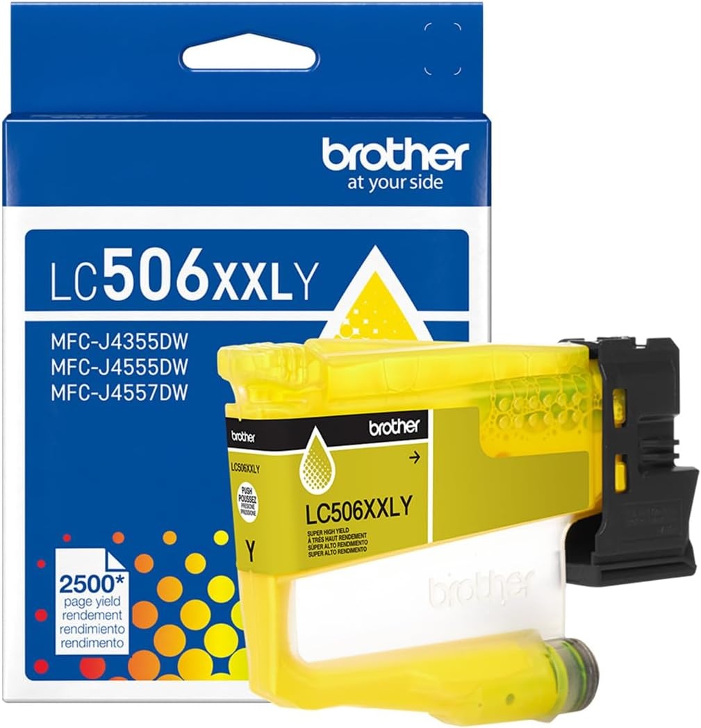 image:imageBrother Genuine LC506BK Standard Yield Black Ink Cartridge for use INKvestment 4355 4555 and 4557 PrintersYellow