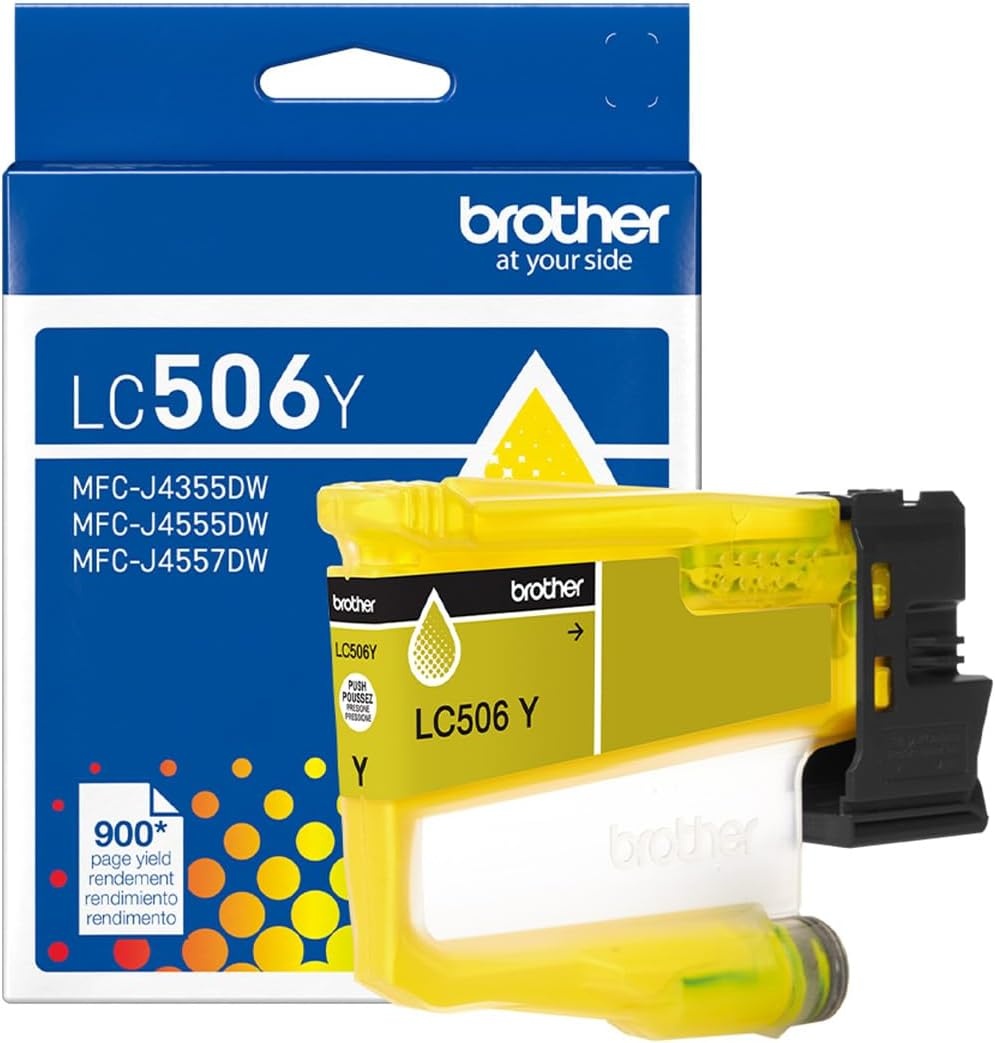 image:imageBrother Genuine LC506BK Standard Yield Black Ink Cartridge for use INKvestment 4355 4555 and 4557 PrintersYellow
