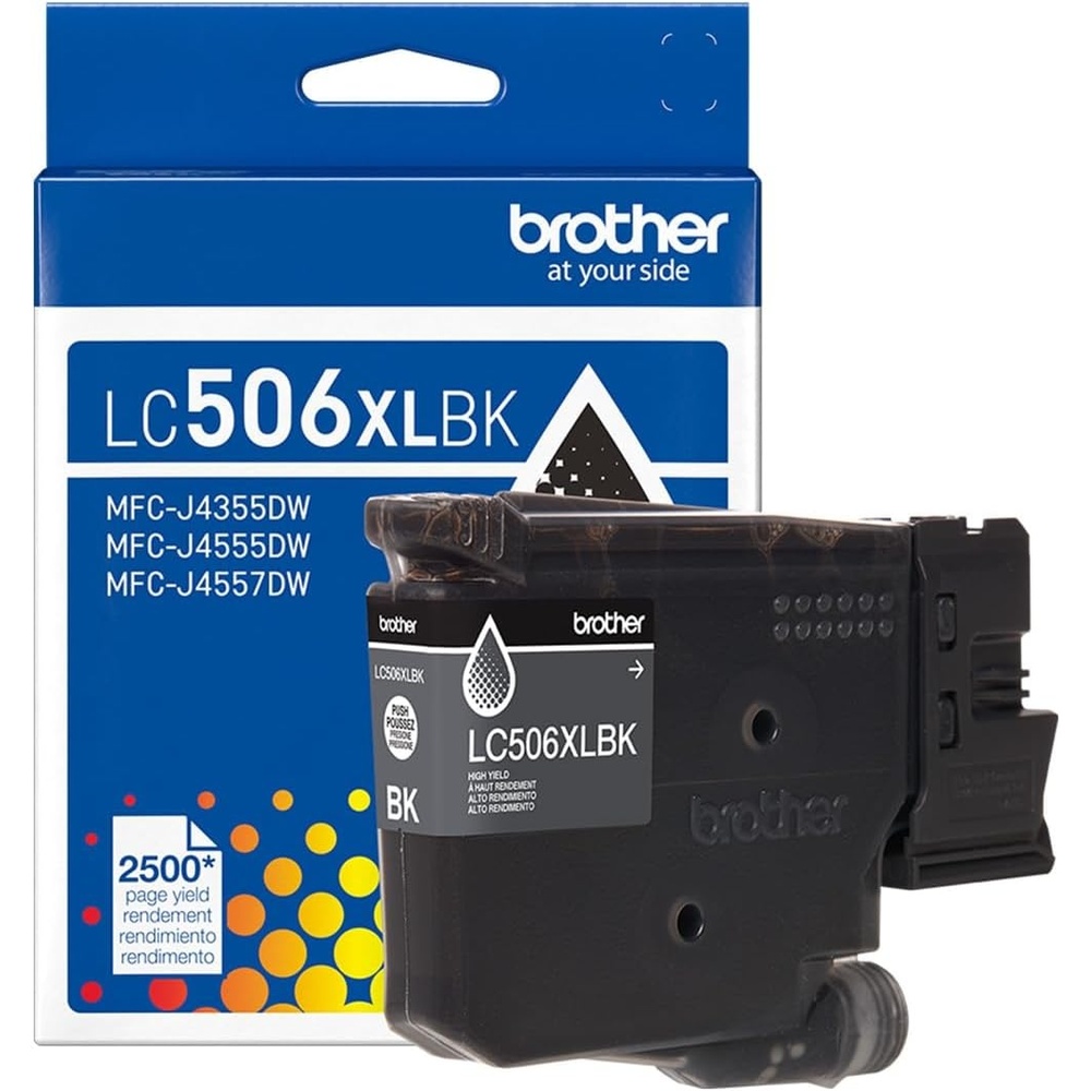 image:imageBrother Genuine LC506BK Standard Yield Black Ink Cartridge for use INKvestment 4355 4555 and 4557 PrintersBlack