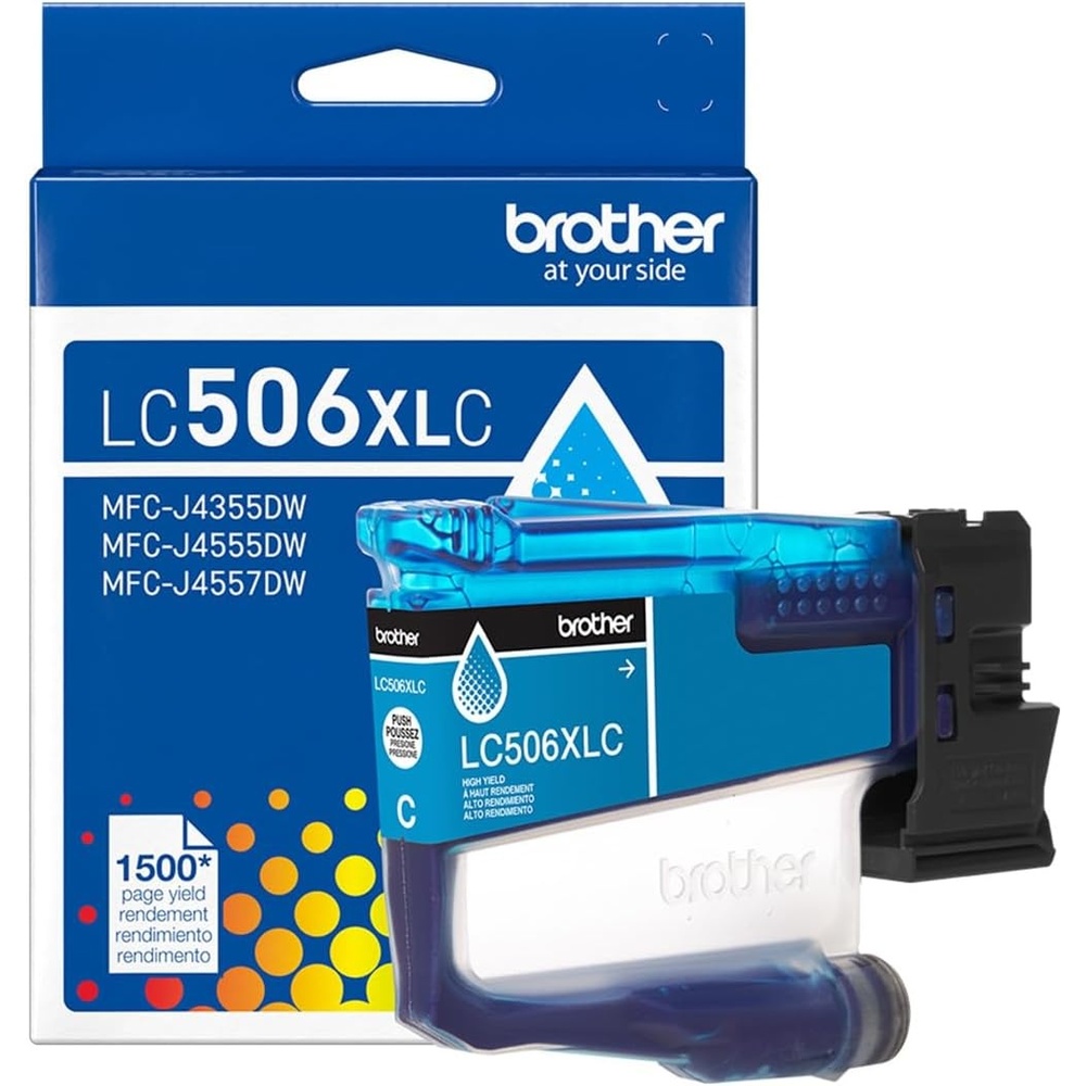 image:imageBrother Genuine LC506BK Standard Yield Black Ink Cartridge for use INKvestment 4355 4555 and 4557 PrintersCyan