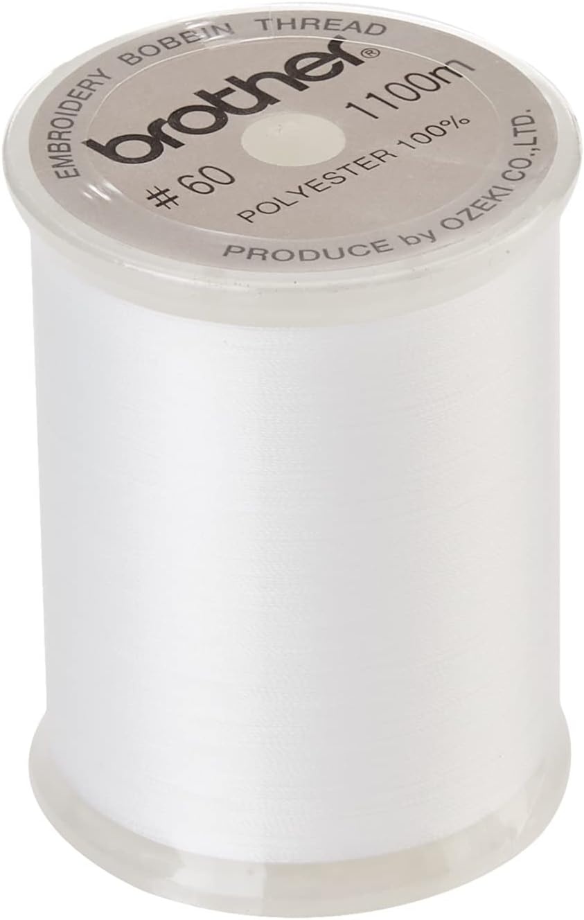 image:imageBrother 5 Pack SAEBT Embroidery Bobbin Thread White 60 Weight for Machine Embroidery